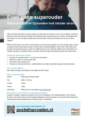 Webinar Even geen superouder